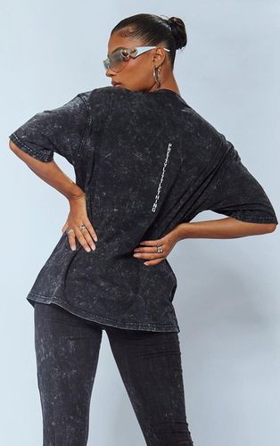 Womens Charcoal Print Washed Oversized T-shirt - - 10 - NastyGal UK (+IE) - Modalova