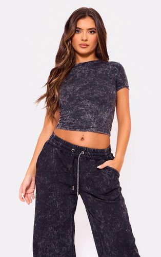 Womens Charcoal Washed Cotton Longline Fitted T-shirt - - XL - NastyGal UK (+IE) - Modalova