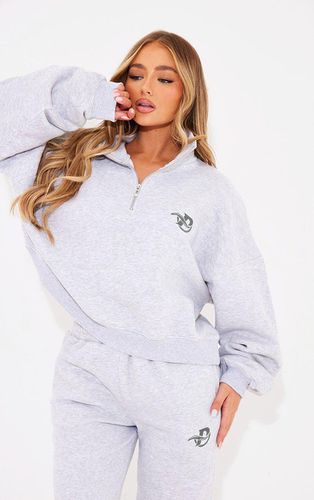 Womens Ash Logo Embroidered Half Zip Sweatshirt - XS - NastyGal UK (+IE) - Modalova