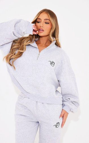 Womens Ash Logo Embroidered Half Zip Sweatshirt - XL - NastyGal UK (+IE) - Modalova