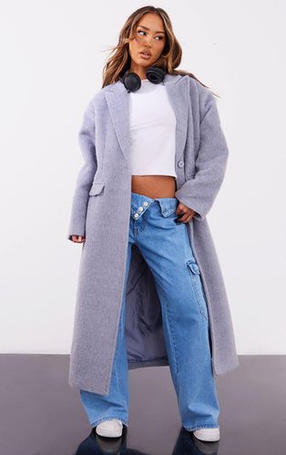 Womens Petite Brushed Wool Look Oversized Drop Shoulder Coat - 2 - NastyGal UK (+IE) - Modalova
