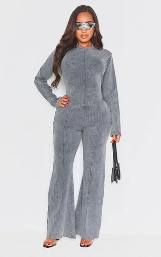 Womens Shape Charcoal Soft Rib Pocket Bum Flare Trousers - - 6 - NastyGal UK (+IE) - Modalova