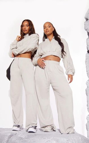 Womens Zip Front Wide Leg Joggers - L - NastyGal UK (+IE) - Modalova