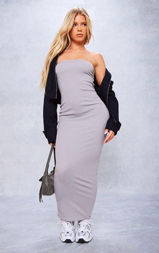 Womens Textured Rib Bandeau Maxi Dress - 14 - NastyGal UK (+IE) - Modalova