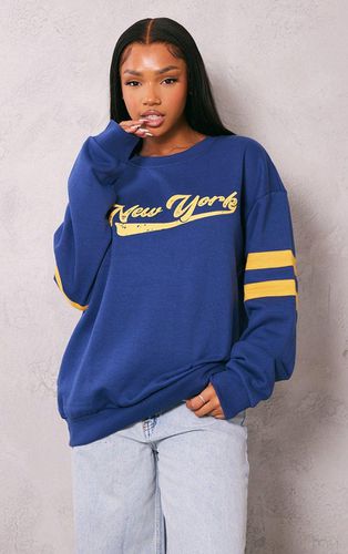 Womens Navy New York Varsity Print Sweatshirt - - XS - NastyGal UK (+IE) - Modalova