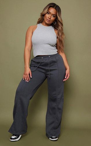 Womens Shape Charcoal Binded High Waist Wide Leg Joggers - - 6 - NastyGal UK (+IE) - Modalova