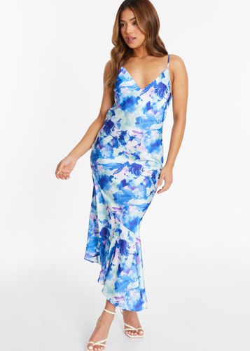Womens Petite Marble Asymmetric Midaxi Dress - - 10 - NastyGal UK (+IE) - Modalova