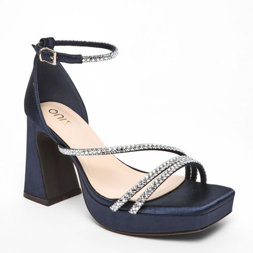 Womens Diamante Strappy Platform Heeled Sandals - - 3 - Quiz - Modalova