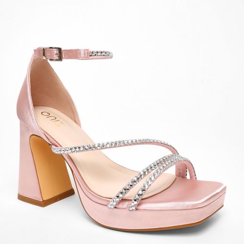 Womens Diamante Strappy Platform Heeled Sandals - - 3 - NastyGal UK (+IE) - Modalova