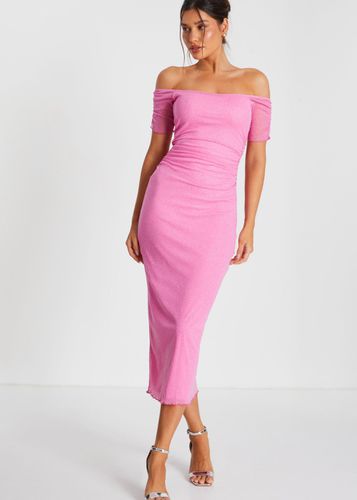Womens Glitter Mesh Bardot Midaxi Dress - - 14 - NastyGal UK (+IE) - Modalova