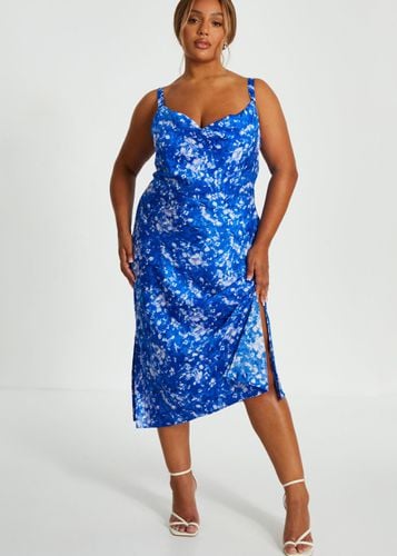 Womens Curve Ditsy Floral Satin Midaxi Dress - - 16 - NastyGal UK (+IE) - Modalova