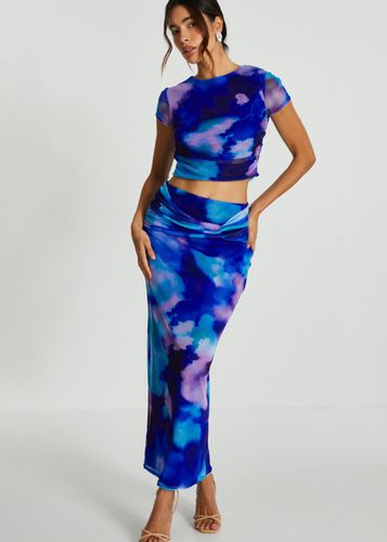 Womens Mesh Tie Dye Print Midaxi Skirt - - 12 - NastyGal UK (+IE) - Modalova