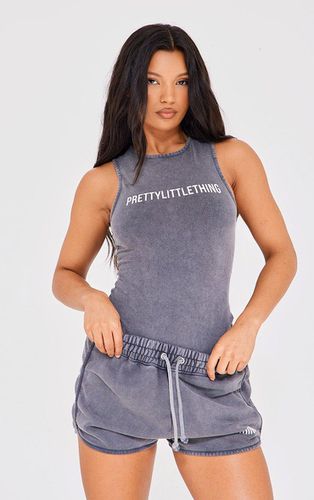 Womens Charcoal Wash Racer Bodysuit - - XS - NastyGal UK (+IE) - Modalova