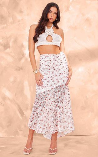 Womens Floral Printed Lace Frill Hem Maxi Skirt - 4 - NastyGal UK (+IE) - Modalova