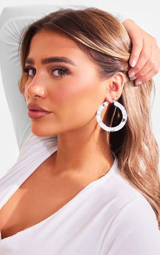 Womens Silver Abstract Wave Hoop Earrings - - One Size - NastyGal UK (+IE) - Modalova