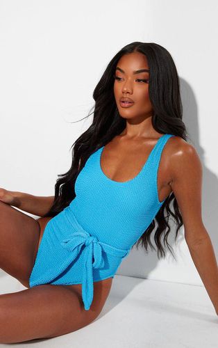 Womens Crinkle Tie Waist Detail Swimsuit - 10 - NastyGal UK (+IE) - Modalova