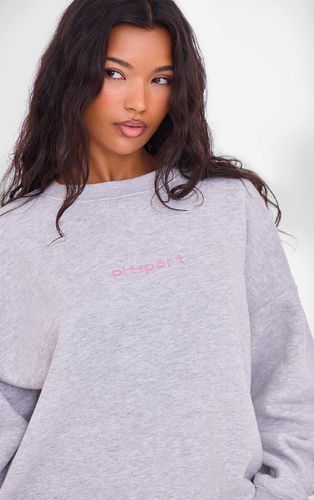 Womens PLT SPORT Ash Embroidered Oversized Sweatshirt - XS - NastyGal UK (+IE) - Modalova