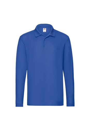Premium Pique Long-Sleeved Polo Shirt - - L - Fruit of the Loom - Modalova