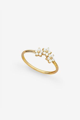 Womens Gold Dainty Flower Ring - - S - MUCHV - Modalova