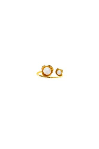 Womens Ring Double Pearl II - - One Size - Arte Nova Jewellery - Modalova