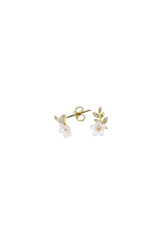 Womens Earrings Flower Leaf - - One Size - Arte Nova Jewellery - Modalova