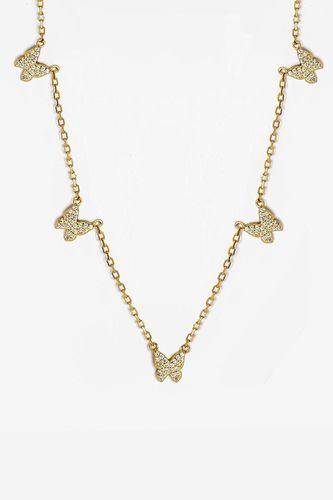 Womens Gold Choker With Five Butterfly Charms - - One Size - NastyGal UK (+IE) - Modalova