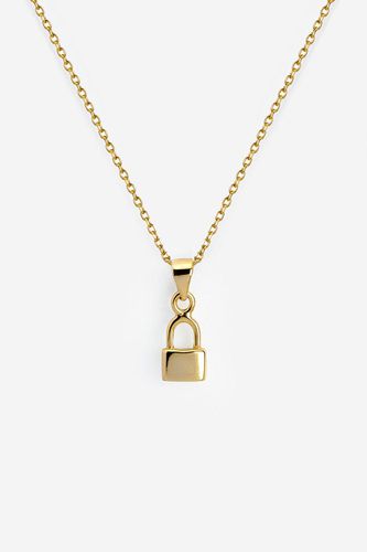 Womens Gold Adjustable Necklace With Padlock Pendant - - 18 inches - MUCHV - Modalova
