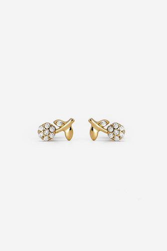 Womens Gold Flower Stud Earrings With Stones - - One Size - NastyGal UK (+IE) - Modalova