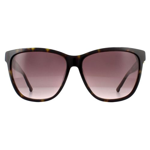 Womens Square Dark Havana Gradient Sunglasses - One Size - Swarovski - Modalova