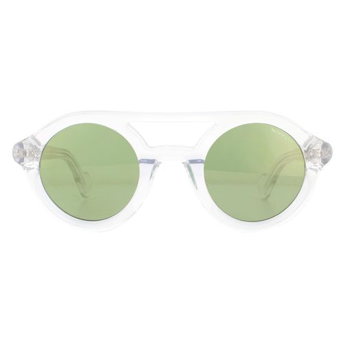 Round Crystal Green Mirror Sunglasses - - One Size - Moncler - Modalova