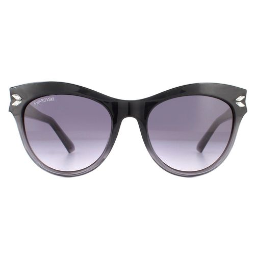 Womens Cat Eye Grey Gradient Sunglasses - One Size - Swarovski - Modalova