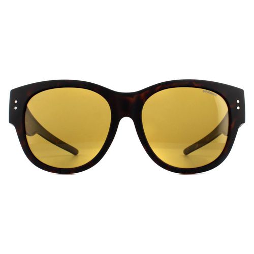 Suncovers Rectangle Matte Havana Polarized Sunglasses - One Size - Polaroid - Modalova