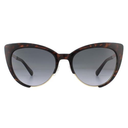 Womens Cat Eye Dark Havana Dark Grey Gradient Sunglasses - - One Size - Moschino - Modalova