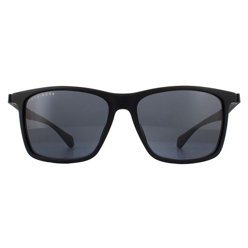 Rectangle Matte Grey Sunglasses - One Size - Hugo Boss - Modalova