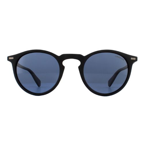 Round Matte Grey Polarized Sunglasses - One Size - Polaroid - Modalova