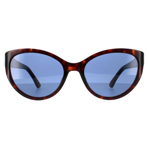 Womens Cat Eye Dark Havana Blue Sunglasses - - One Size - Moschino - Modalova