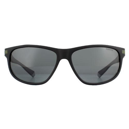 Wrap Green Grey Polarized Sunglasses - One Size - Polaroid - Modalova