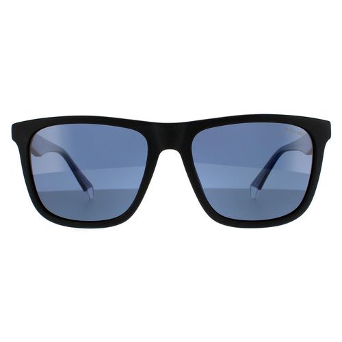 Square Transparent Blue Blue Polarized Sunglasses - One Size - Polaroid - Modalova