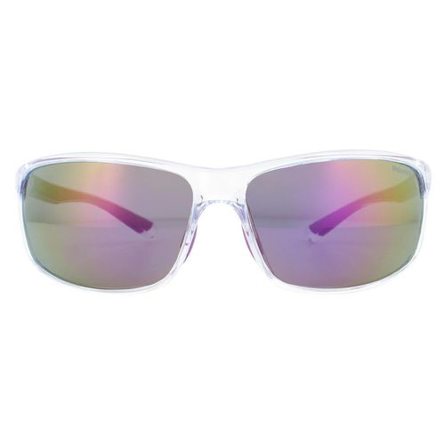 Sport Wrap Crystal and Lilac Grey Pink Mirror Polarized Sunglasses - - One Size - NastyGal UK (+IE) - Modalova