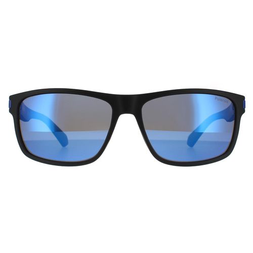 Rectangle Matte Blue Blue Mirror Polarized PLD 2121/S Sunglasses - One Size - NastyGal UK (+IE) - Modalova