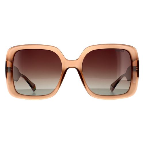 Womens Square Brown Gradient Polarized Sunglasses - One Size - Polaroid - Modalova