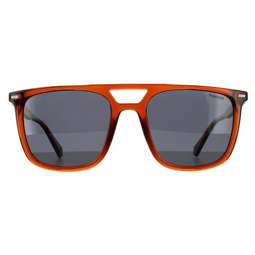 Rectangle Grey Polarized Sunglasses - One Size - Polaroid - Modalova