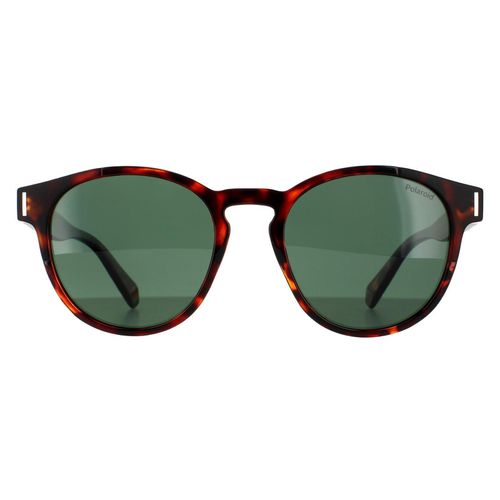 Round Dark Havana Green Polarized Sunglasses - - One Size - Polaroid - Modalova