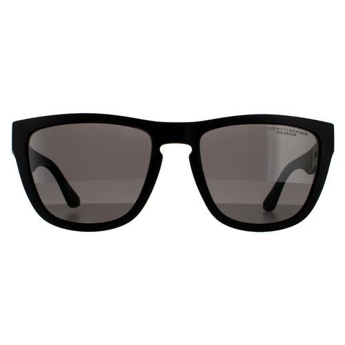 Square Matte Grey Polarized Sunglasses - One Size - Tommy Hilfiger - Modalova