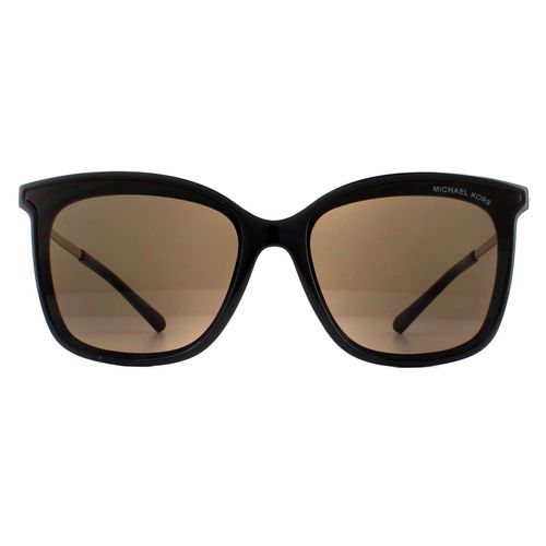 Womens Square Shiny & Metallic Gold Brown Sunglasses - One Size - Michael Kors - Modalova