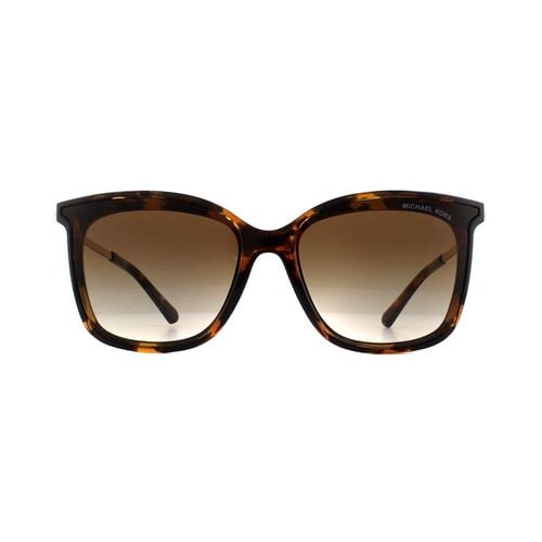 Womens Square Dark Tortoise Smoke Gradient Sunglasses - - One Size - Michael Kors - Modalova