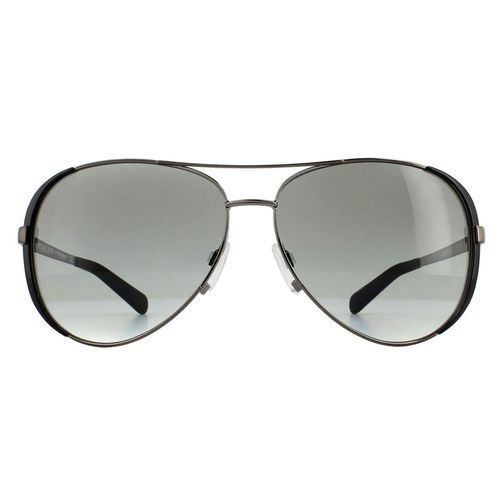 Womens Aviator Gunmetal Grey Gradient Sunglasses - One Size - Michael Kors - Modalova