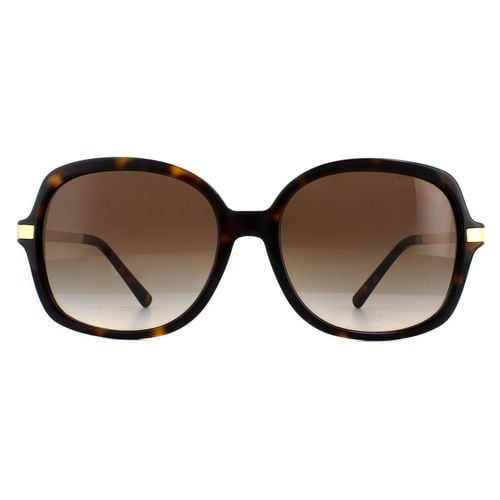 Womens Square Dark Tortoise Gold Gradient Sunglasses - One Size - Michael Kors - Modalova