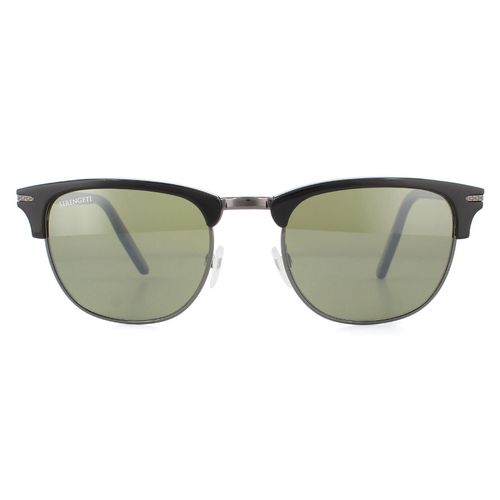Round Shiny Dark Gunmetal Mineral Polarized 555nm Green Sunglasses - One Size - NastyGal UK (+IE) - Modalova