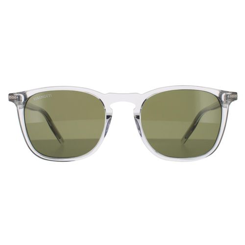 Square Shiny Crystal Green 555nm Polarized Sunglasses - - One Size - Serengeti - Modalova